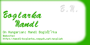 boglarka mandl business card